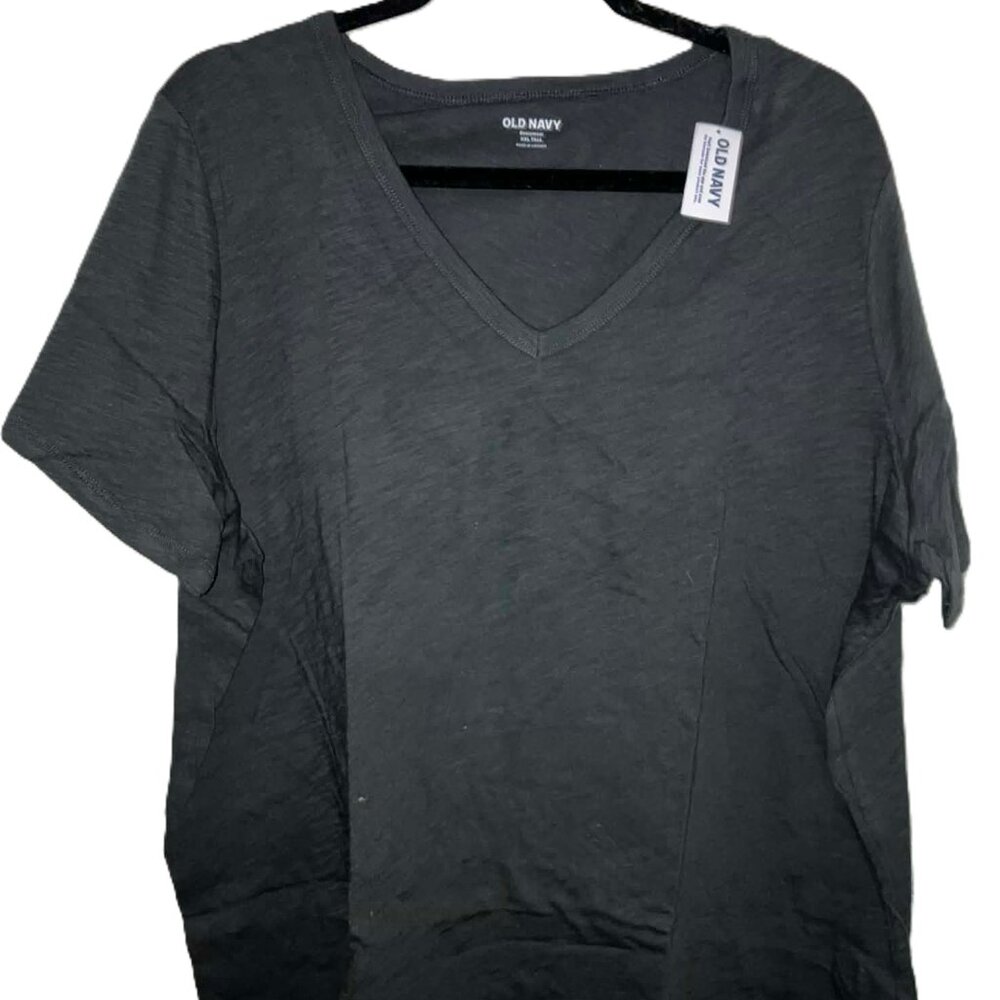 Old Navy Everywear Dark Gray Short Sleeve V-neck T-Shirt Size XXL Tall (NWT)